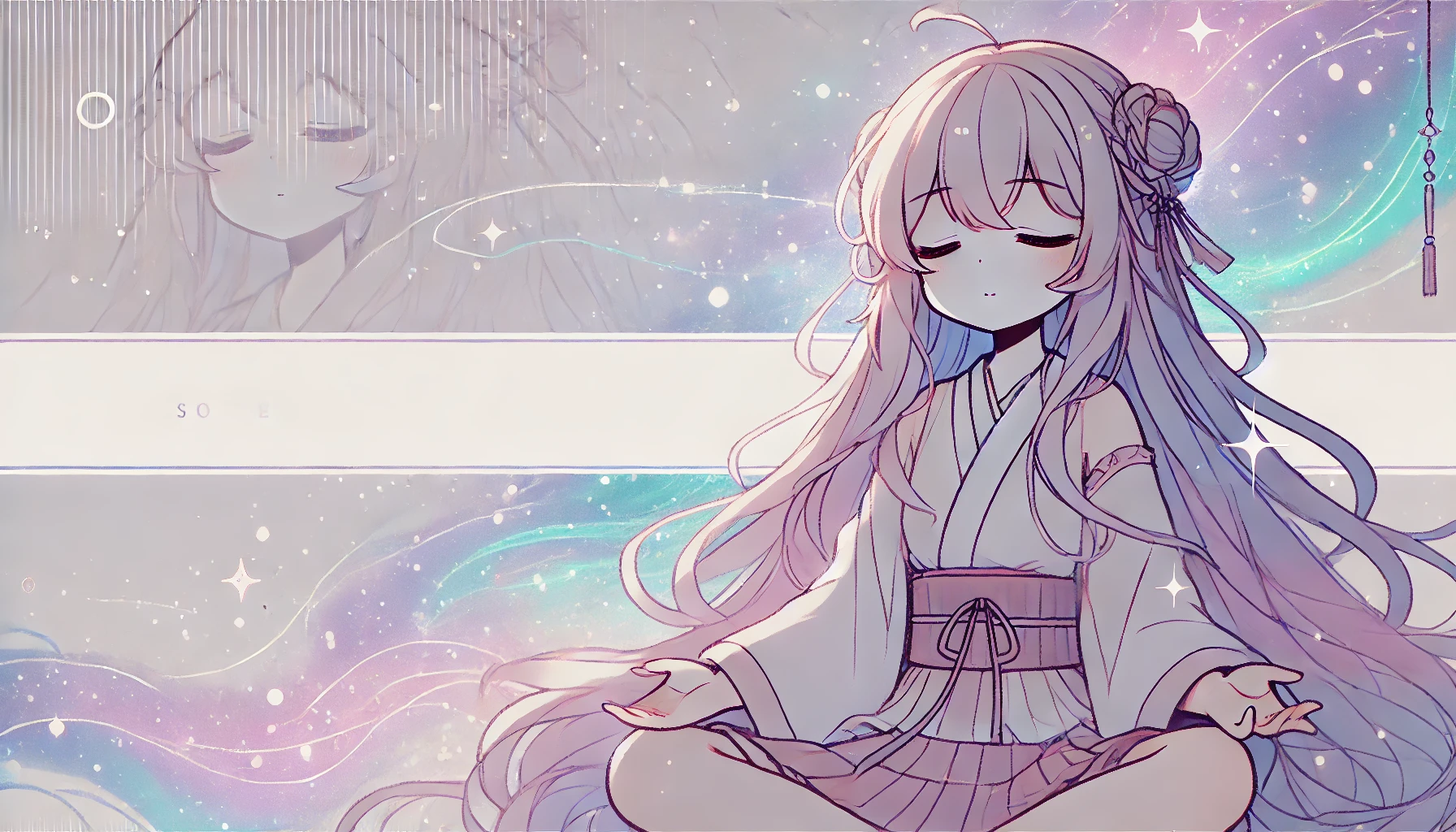 瞑想している女の子